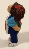 Vintage 1984 OAA Cabbage Patch Kids Girl Holding I Love You Heart Shaped Valentine 2 3/8" PVC Toy Figure