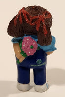 Vintage 1984 OAA Cabbage Patch Kids Girl Holding I Love You Heart Shaped Valentine 2 3/8" PVC Toy Figure