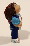 Vintage 1984 OAA Cabbage Patch Kids Girl Holding I Love You Heart Shaped Valentine 2 3/8" PVC Toy Figure
