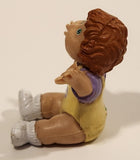 Vintage 1984 OAA Cabbage Patch Kids Baby Girl in Yellow Overalls with Balloons 1 3/4" PVC Toy Figure