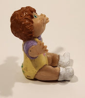 Vintage 1984 OAA Cabbage Patch Kids Baby Girl in Yellow Overalls with Balloons 1 3/4" PVC Toy Figure