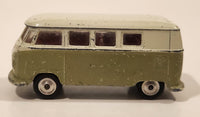 Vintage Corgi Volkswagen Van Bus Olive Green and White Die Cast Toy Car Vehicle Made in Gt. Britain