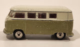 Vintage Corgi Volkswagen Van Bus Olive Green and White Die Cast Toy Car Vehicle Made in Gt. Britain