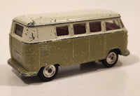 Vintage Corgi Volkswagen Van Bus Olive Green and White Die Cast Toy Car Vehicle Made in Gt. Britain