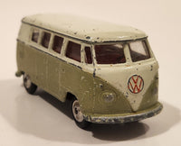 Vintage Corgi Volkswagen Van Bus Olive Green and White Die Cast Toy Car Vehicle Made in Gt. Britain