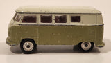 Vintage Corgi Volkswagen Van Bus Olive Green and White Die Cast Toy Car Vehicle Made in Gt. Britain