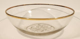 Vintage Gailstyn It's A Dilly 22K Gold Trimmed 10 1/4" Glass Salad Bowl with Embossed Floral Base