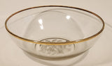 Vintage Gailstyn It's A Dilly 22K Gold Trimmed 10 1/4" Glass Salad Bowl with Embossed Floral Base