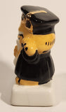Vintage 1980s Enesco Style Garfield in Graduation Cap and Gown with Diploma Porcelain Figurine
