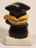 Vintage 1980s Enesco Style Garfield in Graduation Cap and Gown with Diploma Porcelain Figurine