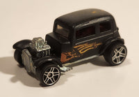 2001 Hot Wheels '32 Ford Vicky Flat Black Die Cast Toy Car Vehicle