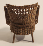 Vintage Wilhelmina Hand Made Wicker Chair Dollhouse Sized Miniature Toy