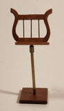 Vintage Wood and Brass Sheet Music Stand Dollhouse Sized Miniature Toy