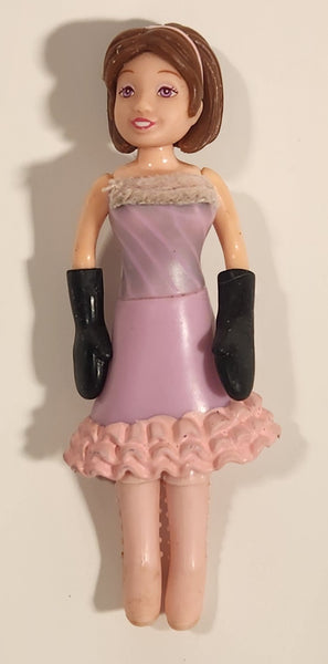 polly pocket pink dress Vintage Polly Pocket Doll in Pink Dress w/Pigtails Blonde Hair