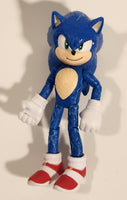 2022 Jakks Sega Sonic The Hedgehog 2 Movie Sonic 4 1/4" Tall Toy Figure with Map and Coin Pouch