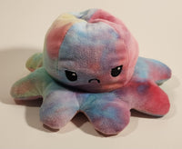 Double Sided Flip Reversible Rainbow Colored Octopus 7" Stuffed Plush Toy