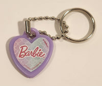 DesignWare Mattel Barbie Purple Heart Shaped 1" Plastic Key Chain Ring