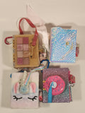 Set of 4 RL Real Littles Journals Unlock The Surprises! Miniature Dairy Book with Lock and Keys