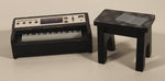 Kidkraft Sparkle Mansion Piano Bench and Piano Organ Makes Sound Tall Wood Dollhouse Toy