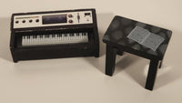Kidkraft Sparkle Mansion Piano Bench and Piano Organ Makes Sound Tall Wood Dollhouse Toy