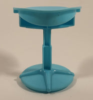 2017 Mattel Barbie Care Clinic Green Short Back Stool Chair 3 3/4" Tall Plastic Dollhouse Toy