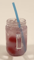 MGA Miniverse Lemon and Strawberry Ice Filled Drink with Straw Miniature Plastic Play Food Toy