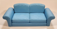 2002 Mattel Barbie Talking Townhouse Sofa Couch Blue 9" Plastic Dollhouse Toy 67553