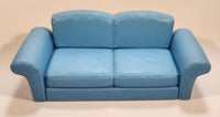 2002 Mattel Barbie Talking Townhouse Sofa Couch Blue 9" Plastic Dollhouse Toy 67553