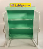 I Love 2 Shop Supermarket Refrigerator Mint Green and White 10 3/8" Tall Plastic Dollhouse Toy