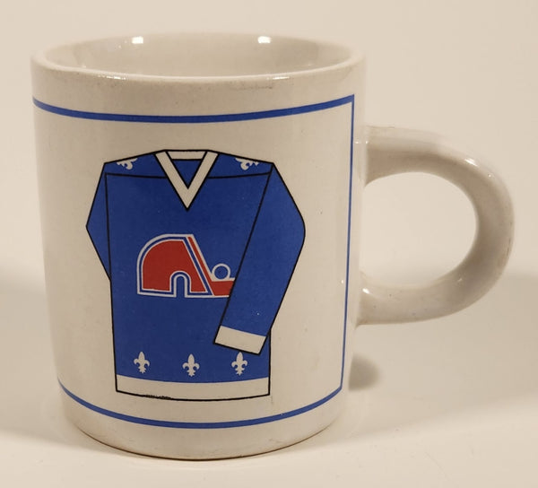 Vintage Giftcraft NHL Quebec Nordiques Small 2 5/8" Tall Ceramic Coffee Mug Cup