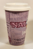 Disney Parks Minnie Mouse Daisy Duck Naughty Nice 6" Tall Ceramic Travel Coffee Mug Cup with Lid