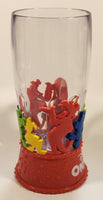 Disney On Ice Red and Clear Plastic 7" Tall Light Up Cup Mug