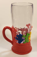 Disney On Ice Red and Clear Plastic 7" Tall Light Up Cup Mug