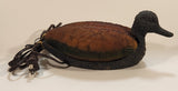 Amber Glass Shelled Bronze Finish Duck Bird Lamp Light