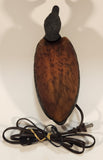 Amber Glass Shelled Bronze Finish Duck Bird Lamp Light