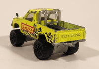 Majorette No. 287 and 292 4x4 Toyota Pick-up Truck Western Rodeo Fluorescent Yellow Die Cast Toy Car Vehicle with Opening Hood
