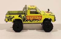 Majorette No. 287 and 292 4x4 Toyota Pick-up Truck Western Rodeo Fluorescent Yellow Die Cast Toy Car Vehicle with Opening Hood