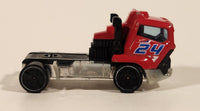 2015 Hot Wheels City Rigs Highway Blast Semi Truck #24 Red Die Cast Toy Car Vehicle