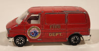 Welly No. 9591 Fire Dept Emergency Service Volkswagen T4 Van Red 1/64 Scale Die Cast Toy Car Vehicle