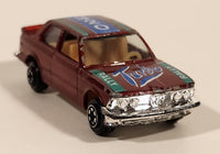 Yatming No. 1029 BMW 320i Dark Red M-Power Blue #320 Turbo Rally Die Cast Toy Car Vehicle
