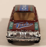 Yatming No. 1029 BMW 320i Dark Red M-Power Blue #320 Turbo Rally Die Cast Toy Car Vehicle