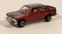 Yatming No. 1029 BMW 320i Dark Red M-Power Blue #320 Turbo Rally Die Cast Toy Car Vehicle