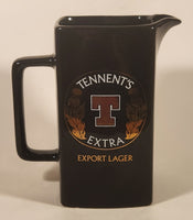 Wade PDM England Tennent's Extra Export Lager Beer 6 1/2" Tall Black Ceramic Pitcher Jug