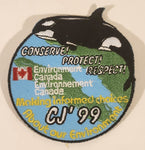 Boy Scouts Environment Canada Making informed choices About our Environment CJ' 99 Conserve! Protect! Respect! Orca and Earth Embroidered Fabric Patch