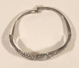 Clear Rhinestone with Moonstone in Silver Tone Metal Bracelet