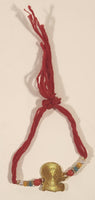 Doraemon Sitting Enamel Metal Pendant Red String Beaded Bracelet