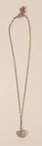 Clear Rhinestone Heart Shaped Pendant Gold Tone Necklace