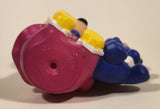 Rare 2000 Mattel Disney Baby Minnie Mouse Holding Purple Bear 4 1/2" Tall Rubber Toy Figure