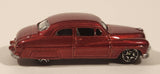 MotorMax Super Wheels No. 6075 1949 Mercury Coupe Metallic Dark Red Die Cast Toy Car Vehicle