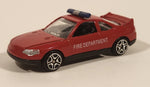 Motor Max Fire Department Chief Red w/ Blue Lights No. 6071 Die Cast Toy Car Emergency Rescue Vehicle